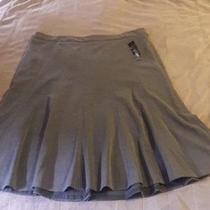 Charcoal Heather Gray Flare Skirt NWT 18